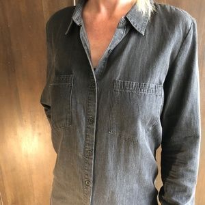 Forever 21 - Black Denim, Button Down Shirt